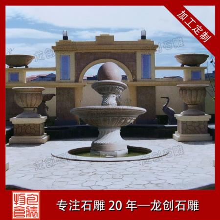 福建石材風水球噴泉廠家——龍創(chuàng)石雕